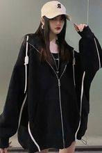 春秋连帽慵懒风上衣加绒卫衣外套女新款拉链冬百搭开衫秋2025宽松