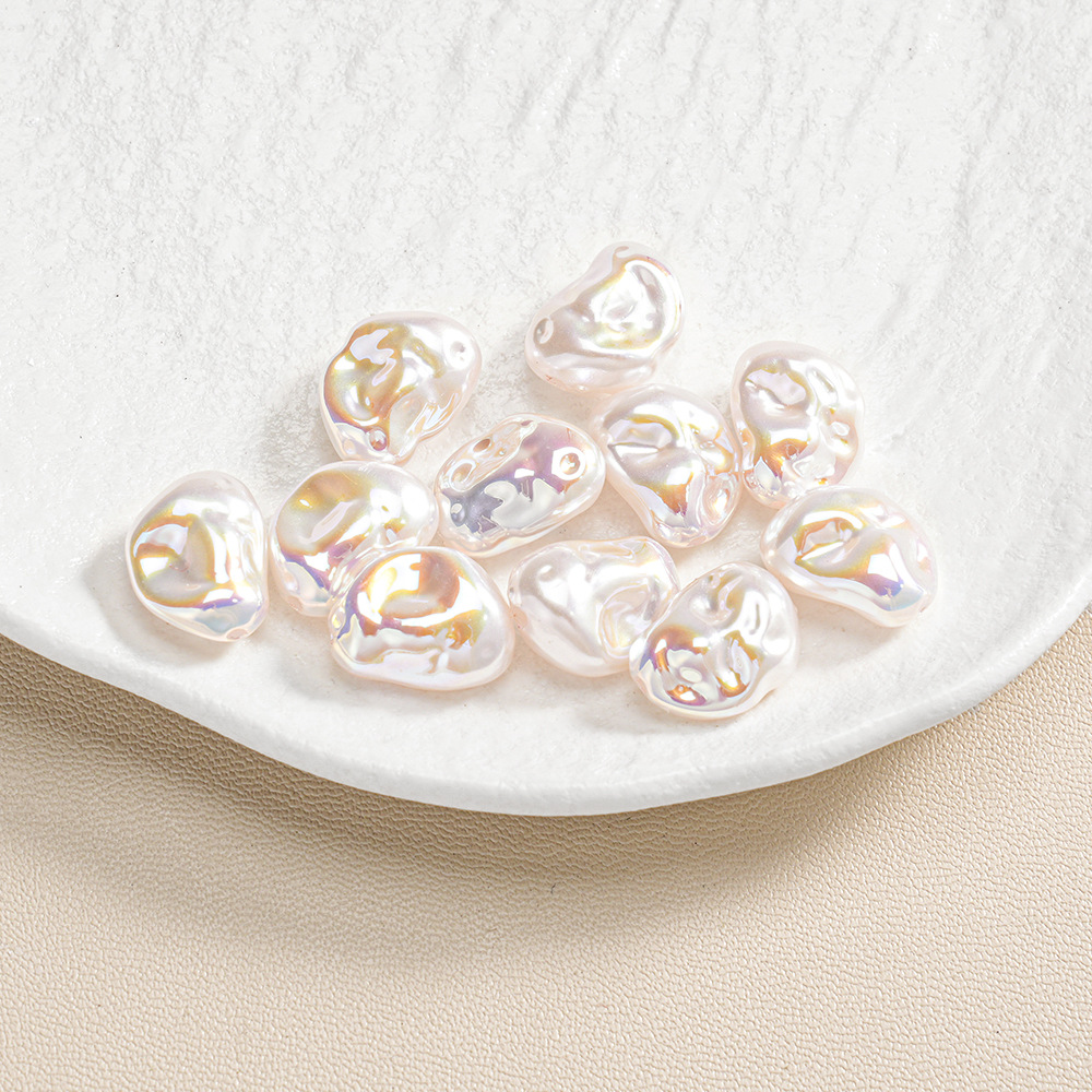 30 ABS barroco de forma especial piedra pequeña perla ovalada con cuentas pulsera de bricolaje collar accesorios de joyería lote suelto