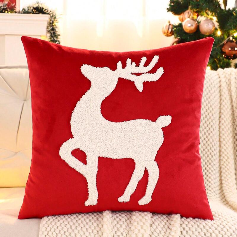 国境を越えた貿易クリスマス装飾枕カバーベルベット刺繍ヘラジカAmazon AliExpressワンピースドロップシッピングスポット|undefined