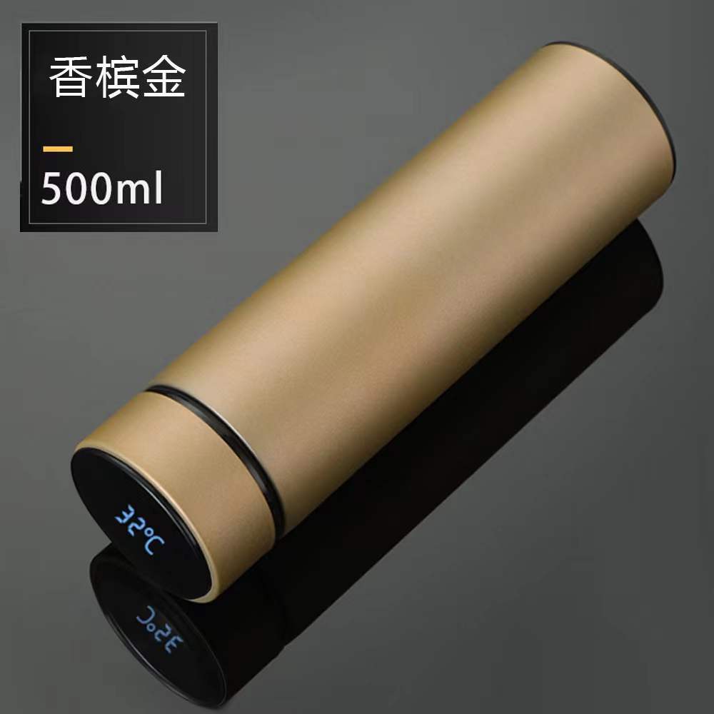 Pantalla de temperatura taza de vacío 304 de acero inoxidable taza de vacío taza recta de medición de temperatura inteligente taza de agua de negocios taza de regalo taza de beber estudiante