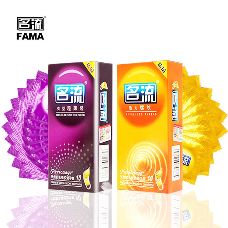 Celebritad condón ultra delgado granular lubricante roscado cubierta refrescante 10 condones para adultos artículos sexuales image 3
