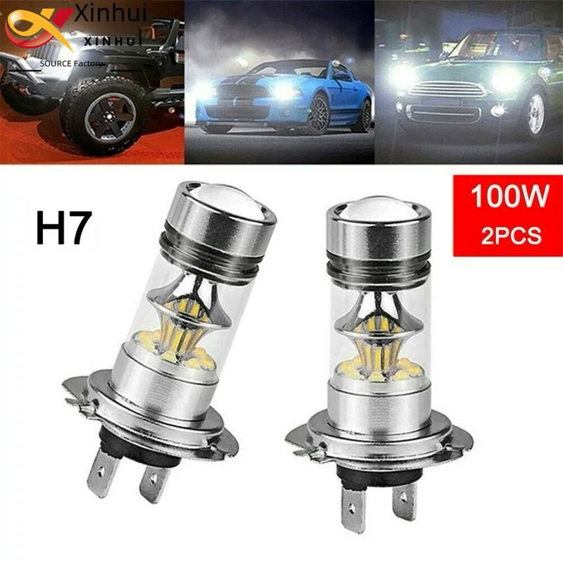 Кросс-борд горячая продажа автомобиль LED свет H7 100W противотуманка 20SMD H11 9005 9006 H4 фара