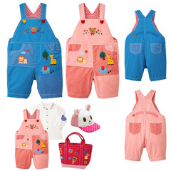 Children's unisex cute cartoon bear and lion adjustable belt shorts, children's casual adjustable shorts, drop shipping