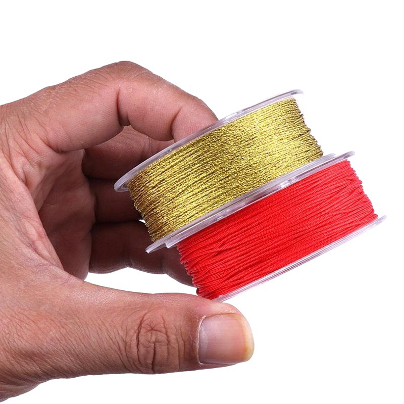 1 TikTok pareja pulsera de seda azul nudo chino cuerda roja traje de alambre trenzado cuerda trenzada traje de paquete de material de DIY
