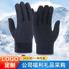 博航抓絨掃碼觸屏手套保暖騎行開車戶外加絨手套通勤秋冬季歐美