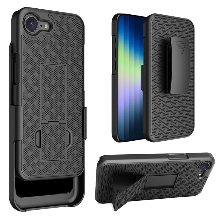 适用2025苹果16e手机壳隐形支架iphone15皮套旋转背夹滑套保护套