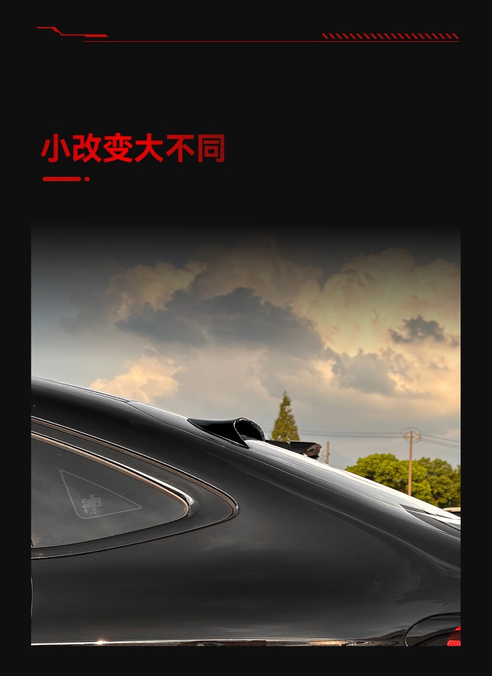 Suitable for 2023+ Mercedes-Benz Glc-Class Coupe C254 Amg Rear Wing Top Wing Fixed Wing Car Sticker Cross-Border Modification Parts