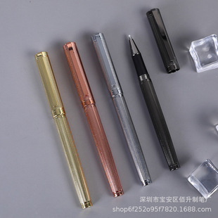 Manufacturers wholesale in stock engraved brushed metal pen business advertising gifts ball pen in stock pen