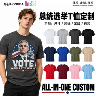 鸿彩HONGCAI/DmeXee外贸选举投票T恤定制活动纪念衫来图快速打样