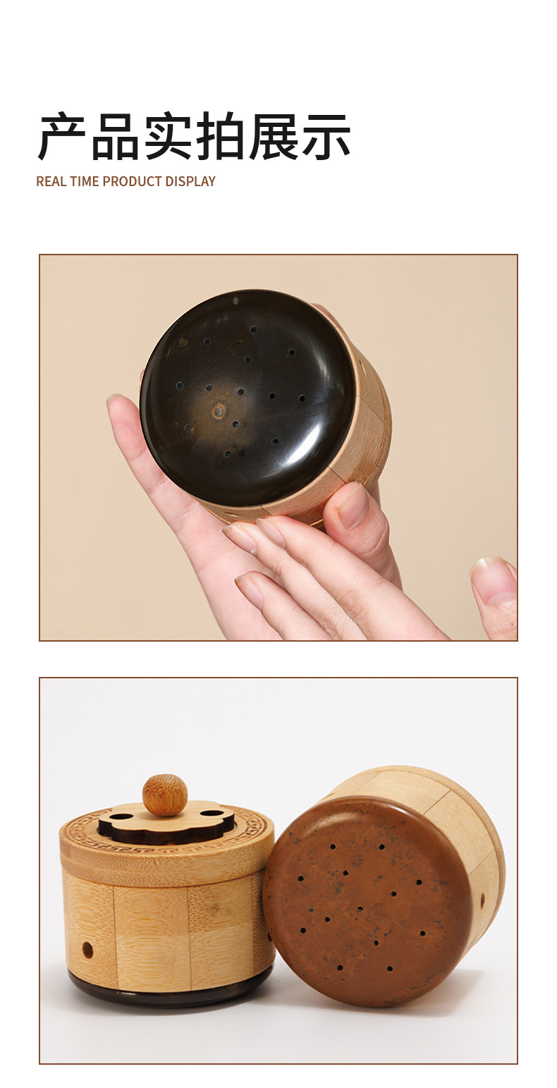 Bian Stone Moxibustion Jar Facial Massage Warm Therapy Tool Gua Sha Cup Black Stone specifications