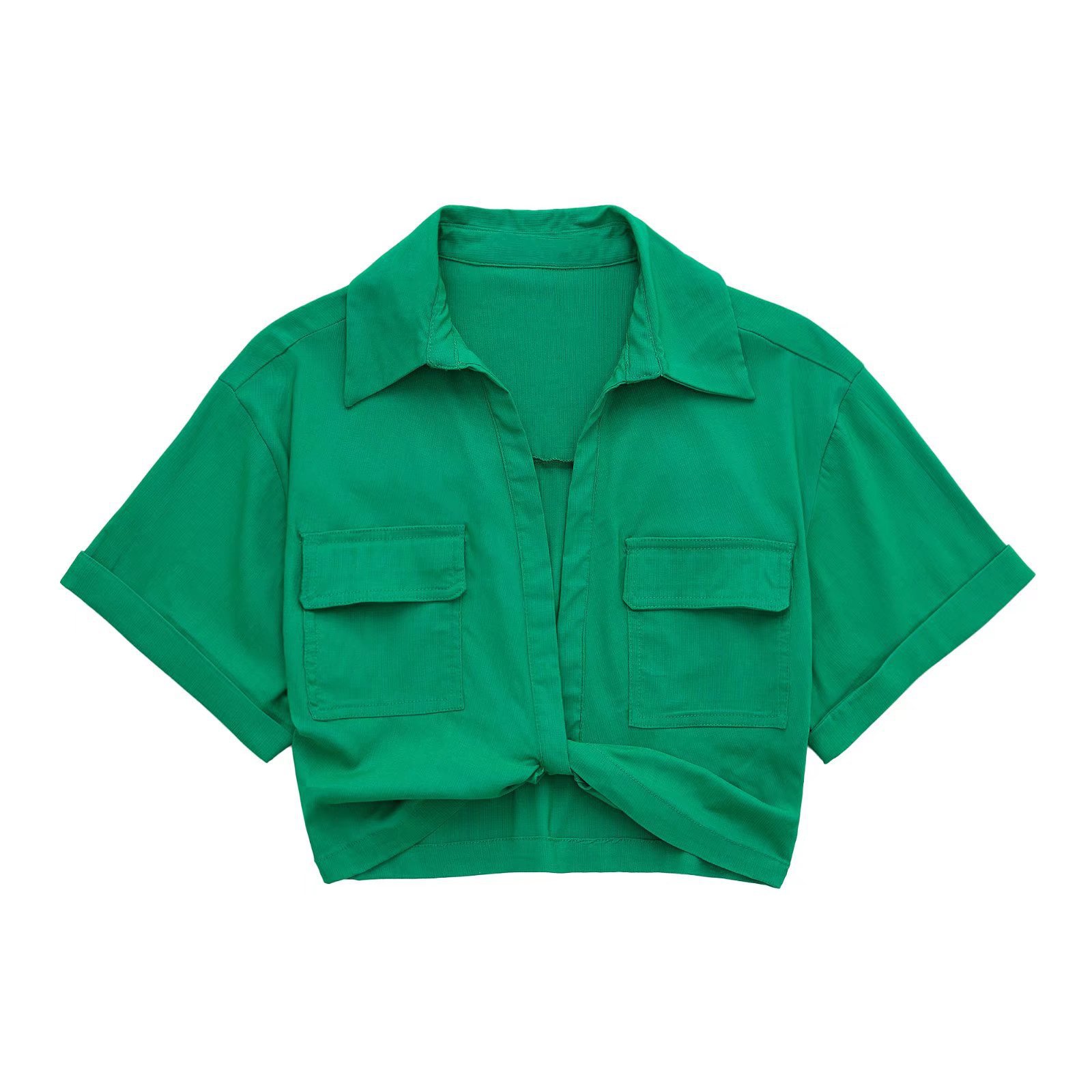 Title 12, Camicia a maniche corte con tasche doppie, orna...