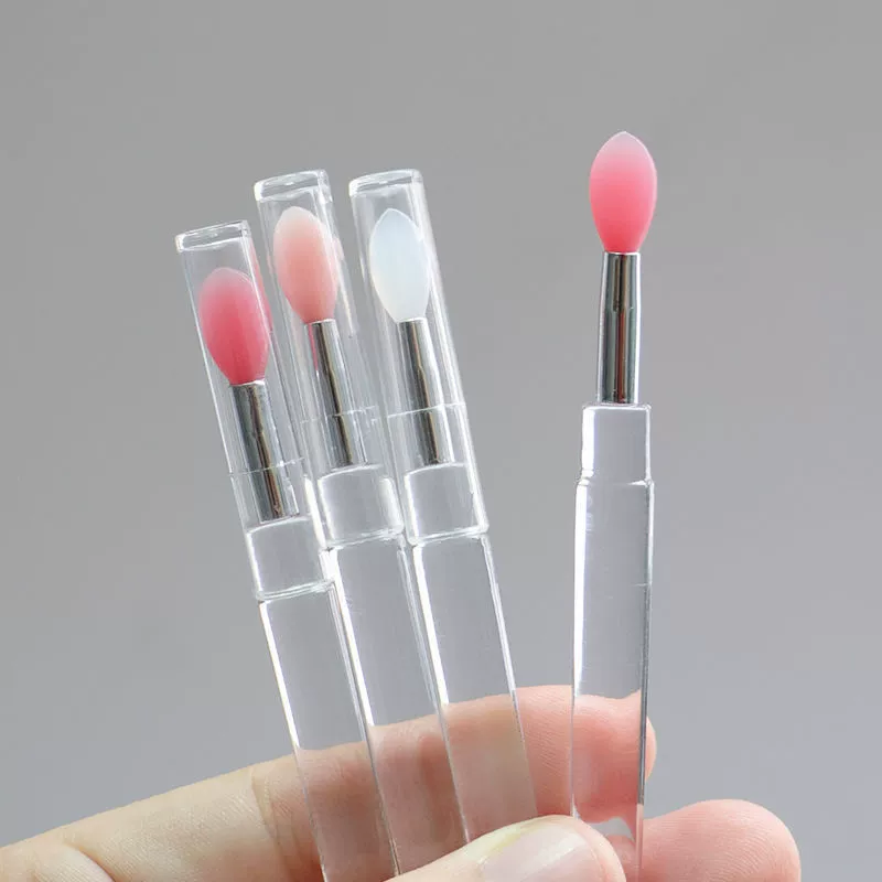 Портативная Крышка силиконовая кисть для губ маска для губ Губная помада Кисть для макияжа большие блестки тени для век палочка маска для глаз Dig Spoon