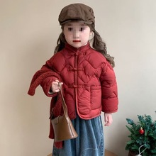 女童新中式棉服冬装2025新款女宝宝加厚棉衣儿童中国风新年服外套
