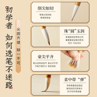 Liupintang Baiyun Brush Set Baiyun Small Set for Beginners Large, Medium and Small Sheep Hair and Wolf Hair Adult Clouds