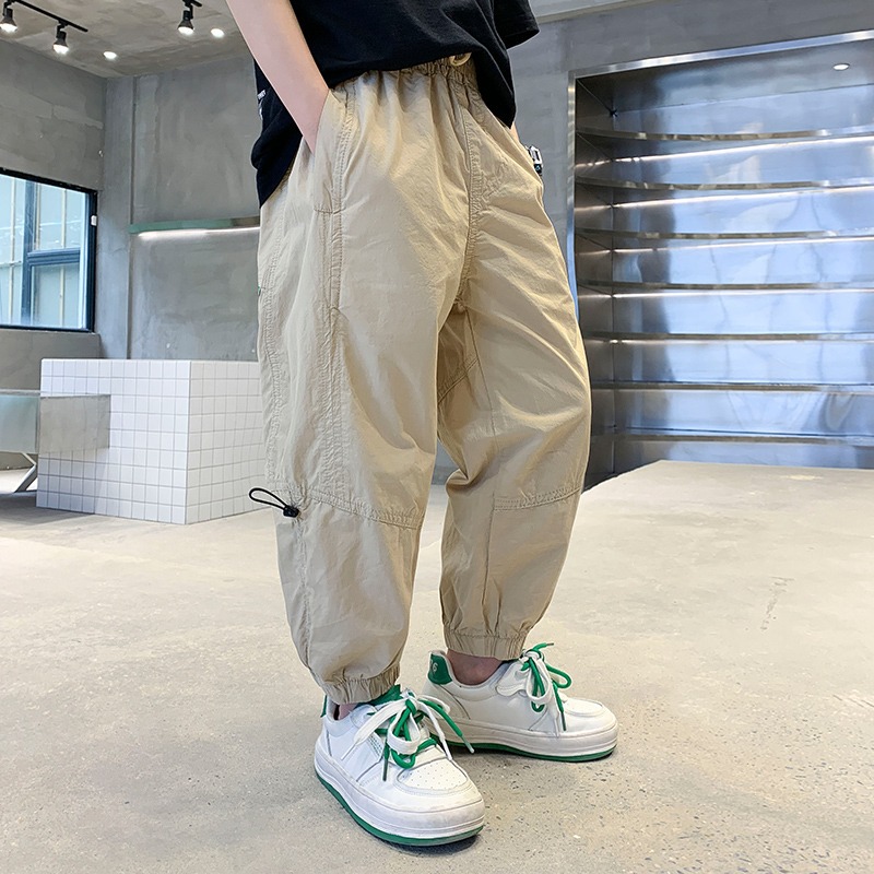 Boys' Summer Thin Pants 2024 New Children's Mosquito-Proof Pants Summer Big Boys Casual Long Pants Trendy