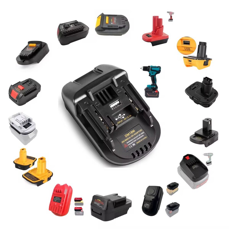 Manufacturer Direct Supply Battery Adapter Charger Compatible with Dewalt Makita Milwaukee 100 Converter Adapter