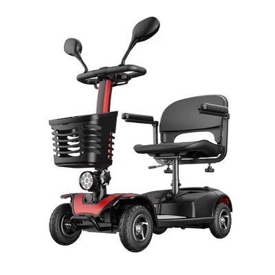 Four-Wheeled Foldable Double-Seater Electric Scooter for the Elderly and Disabled (Qatlanan elektrik velosipedlər) - intelligent-electromagnetic-control-standard-model-12a-lead-acid-satisfies-20-25km-commuting