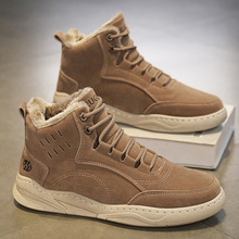 高帮运动棉鞋2025秋冬季绒面加绒加厚保暖户外雪地棉鞋冬季男鞋子