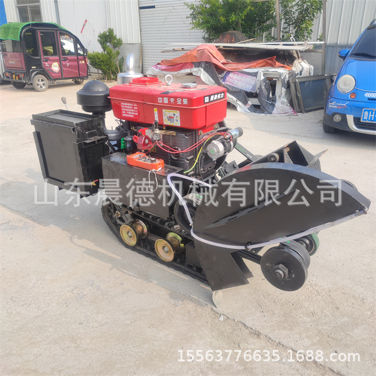 履带马路牙子切割机 沥青路面开槽水泥地面切地机
