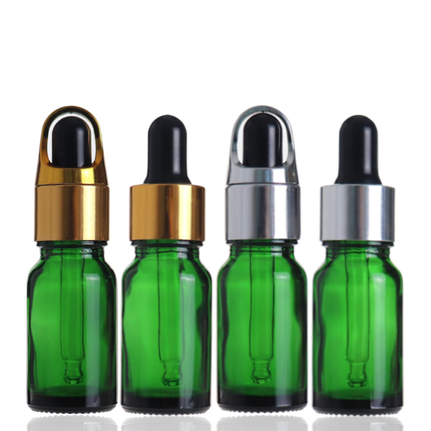 现货10ml滴管精油瓶 绿色精油瓶 乳液瓶 精华液瓶 化妆品瓶