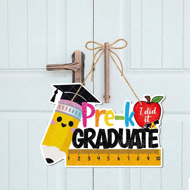 Nuevo jardín de infantes graduación fiesta decoración puerta colgando graduación temporada decoración de la pared colgante adorno colgante