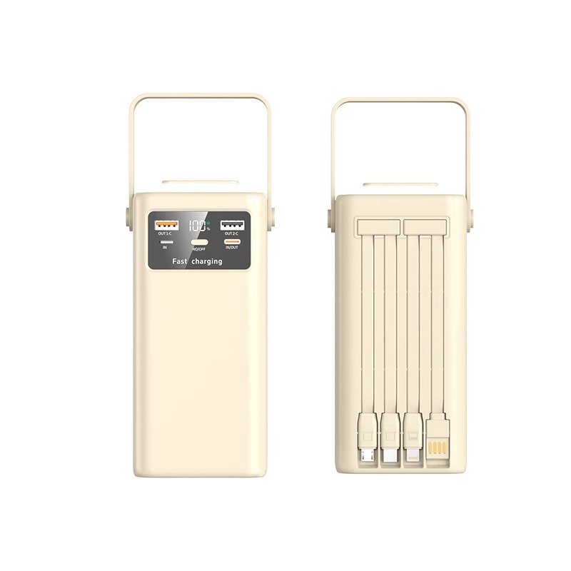 Power bank luces LED para exteriores de gran capacidad 50000 mAh banco de energía carga rápida 120w banco de energía portátil