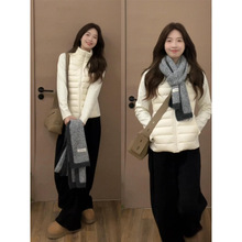 白色轻薄贴身羽绒服内胆女冬季修身排骨小个子内搭加绒加厚短外套
