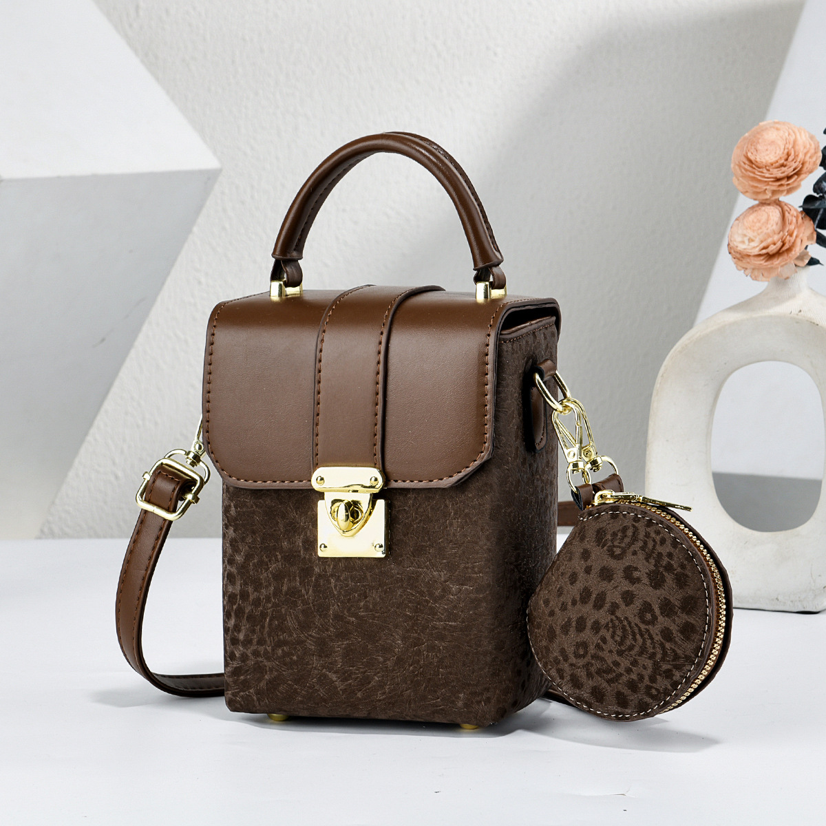 Pequeño paquete de dos piezas bolsas de madre mini bolsas de cubo colgantes bolsas de cambio bolsas de mano compactas exquisitas bolsas transfronterizas