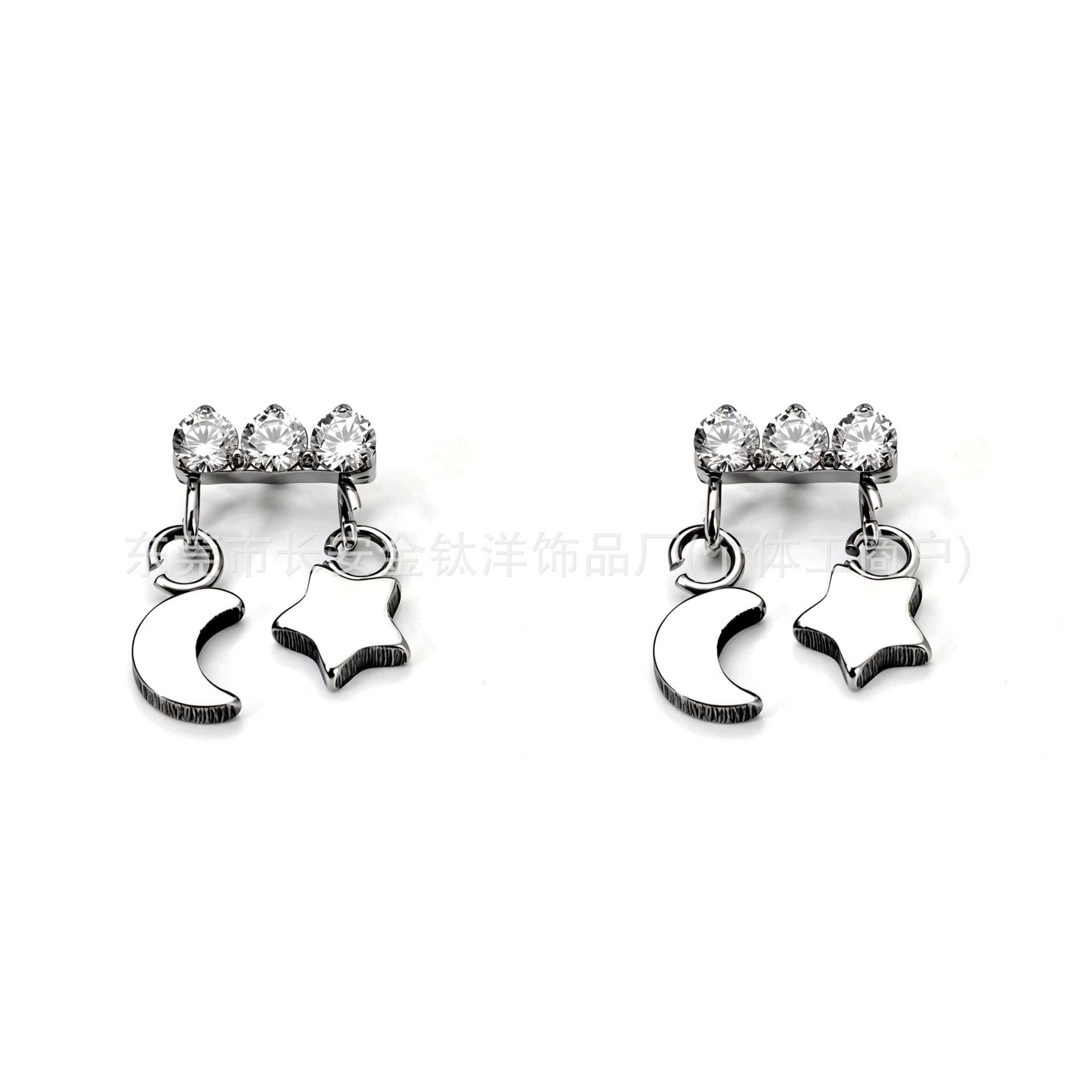 Pointed titanium steel lip stud product view