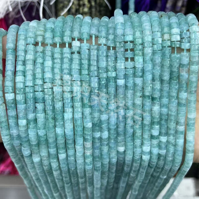 2*4mm天然石管珠隔片散珠玉髓青金水晶圆柱隔珠diy饰品配件批发|undefined