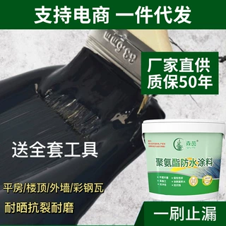 卫生间防水涂料屋顶楼顶外墙补漏水乳型丙烯酸纯丙沥青改色防漏
