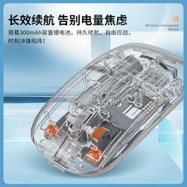 新款透明无线鼠标蓝牙充电款双模电脑配件电竞游戏mouse办公鼠标