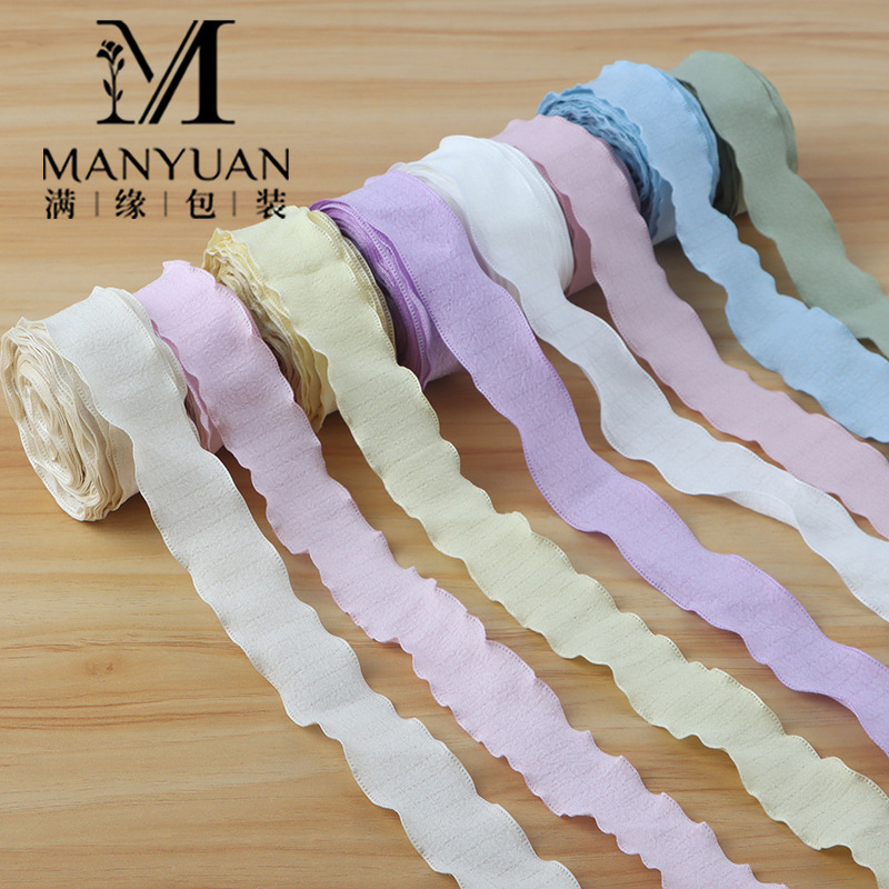 2.5cm Pleated Lace Fishtail Ribbon Handmade DIY Gift Decoration Ribbon Wholesale Flower Gift Floral Material 2.5cm Pleated Lace Fishtail Ribbon Handmade DIY Gift Decoration Ribbon Wholesale Flower Gift Floral Material