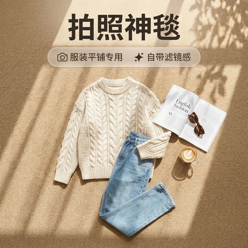 Imitation Sisal Floor Mat for Women's Clothing Store, Special Carpet for Clothing Photography, Studio Background Cloth, Living Room Studio Carpet Mat Imitation Sisal Floor Mat for Women's Clothing Store, Special Carpet for Clothing Photography, Studio Background Cloth, Living Room Studio Carpet Mat