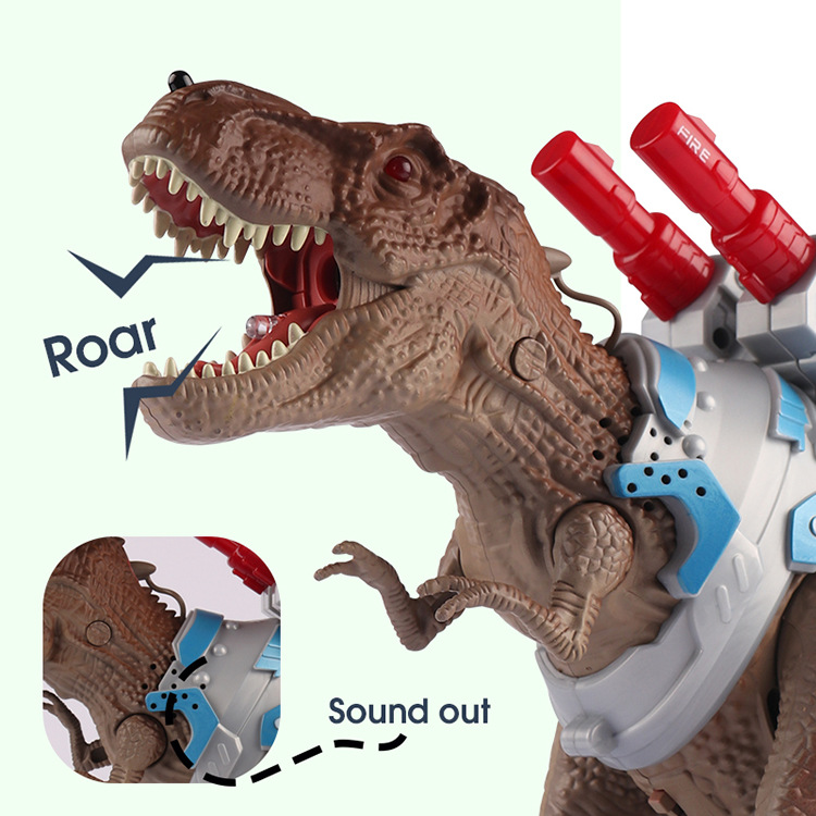 儿童玩具仿真恐龙喷雾带灯光电动会走男孩霸王龙动物仿真儿童玩具