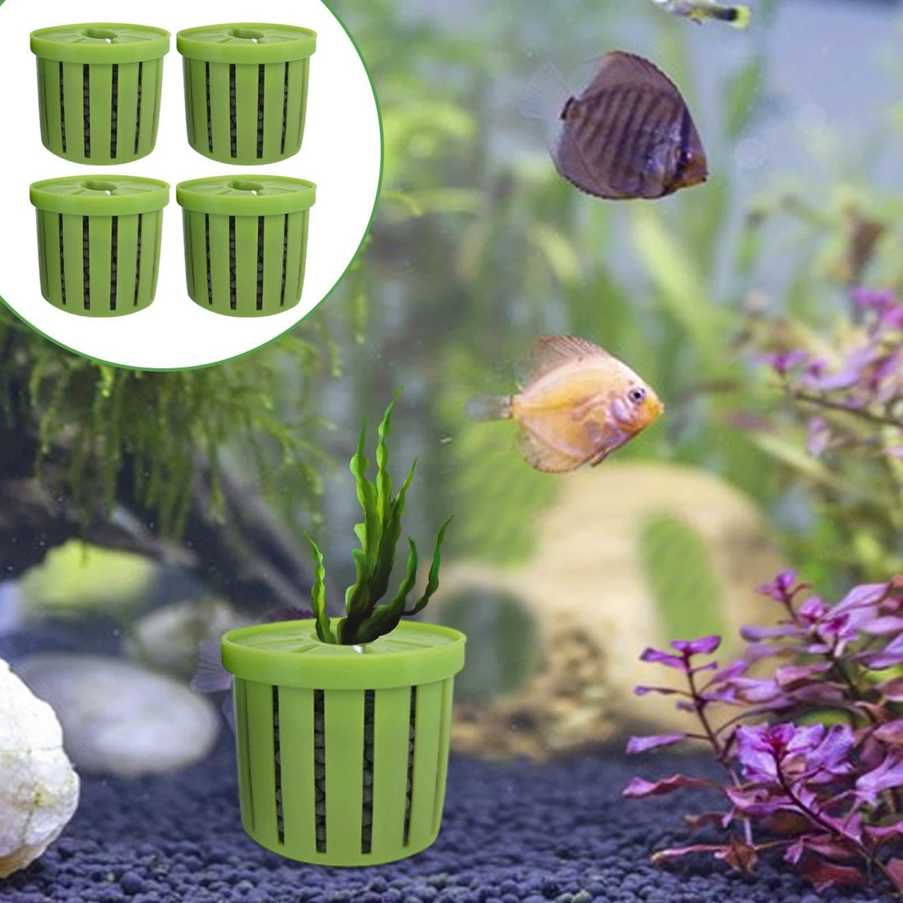 Корзина для посадки растений в домашнем аквариуме, украшение для ландшафтного дизайна, чашка для травы, фиксатор корней цветов, фиксатор грязи для водных растений