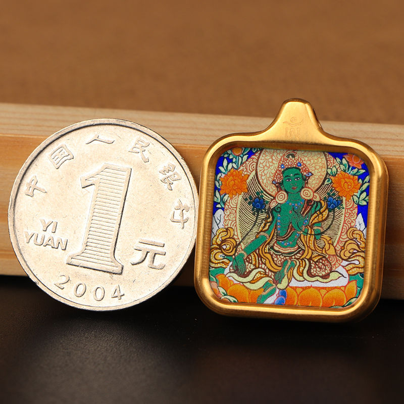 Kaifeng mini colgante Tangka Huang Zakilam tibetano joyería collar de marca budista ventas calientes