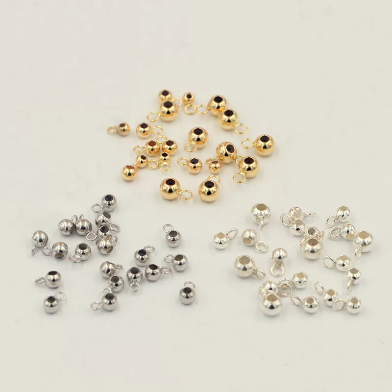 Golden silicone accessories, round beads, USA, 14 carat, geolocation function