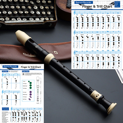 Wholesale bass recorder chord practice chart 8-hole eight-hole recorder fingering chart recorder chord score