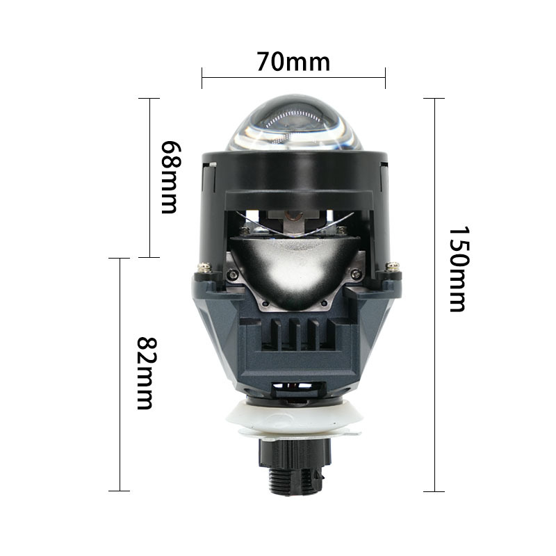 Faros LED de automóviles 2,5 pulgadas sin pérdidas doble taza de luz de lejos y cerca mejora del faro h4h7 doble lente de luz led