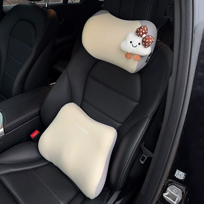 Headrest | Pillows, Cartoon Car Interior Creative - coffee-point-cloud-right-rice-neck-pillow-lumbar-support