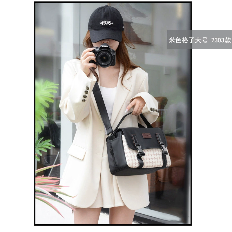 Camera bag (Canon, Sony compatible) — waterproof one‑shoulder messenger, padded, small/large