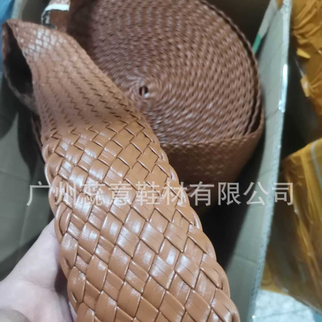 编织带鞋面鞋材半成品辅料 手工编织 机械编织抽条钻带可编鞋配件