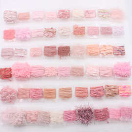 粉色辅料特色线小样手混线手工手账DIY火漆配饰花边辅料