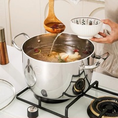新しい食品グレードの厚みのある 316 ステンレス鋼のスープポット家庭用ユニバーサル大容量のお粥とシチューポット