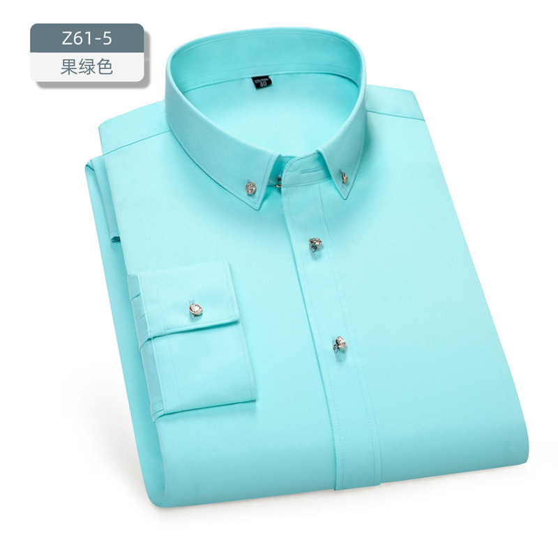Camisas de novio y padrinos de boda para hombre, estilo coreano, con botones de diamante, manga larga, corte ajustado, colores brillantes, ropa para hombre, camisas para bar y discoteca. image 12
