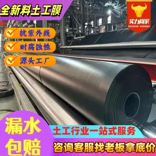 土工膜沼气池污水处理厂池底池壁防渗漏黑膜生活垃圾填埋场防渗膜