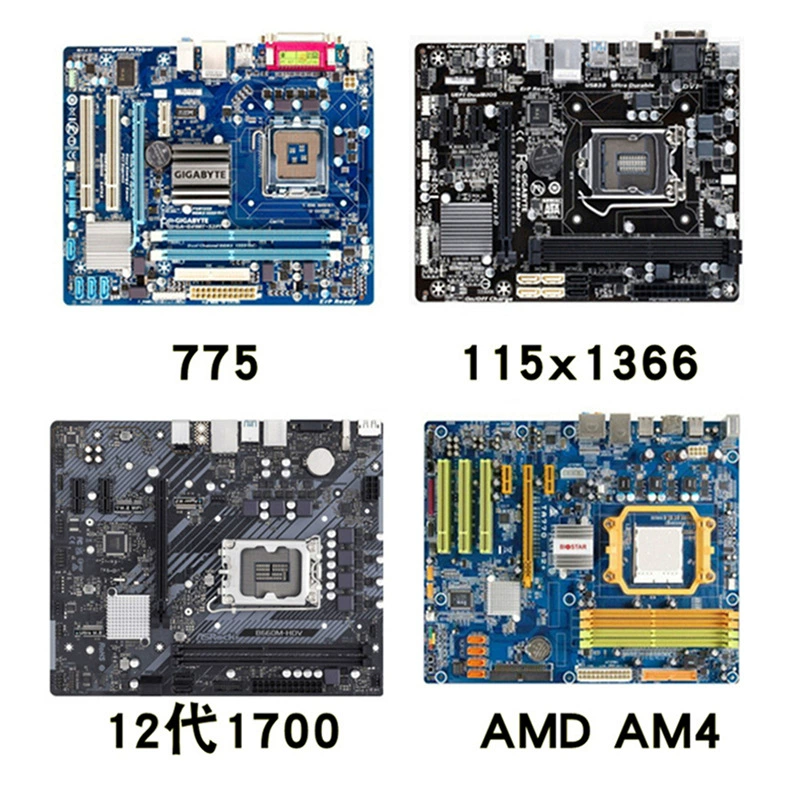 Настольный компьютер 6 медных трубок 9 см корпус радиатор CPU 1700 температура контроль PWM тихий 1366 вентилятор охлаждения 115X