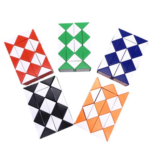 Rubik's Cube 24 Sections Intellectual Development Variety Magic Ruler Folding Puzzle Decompression Toy Points Redeemable for Children's Reward Gifts