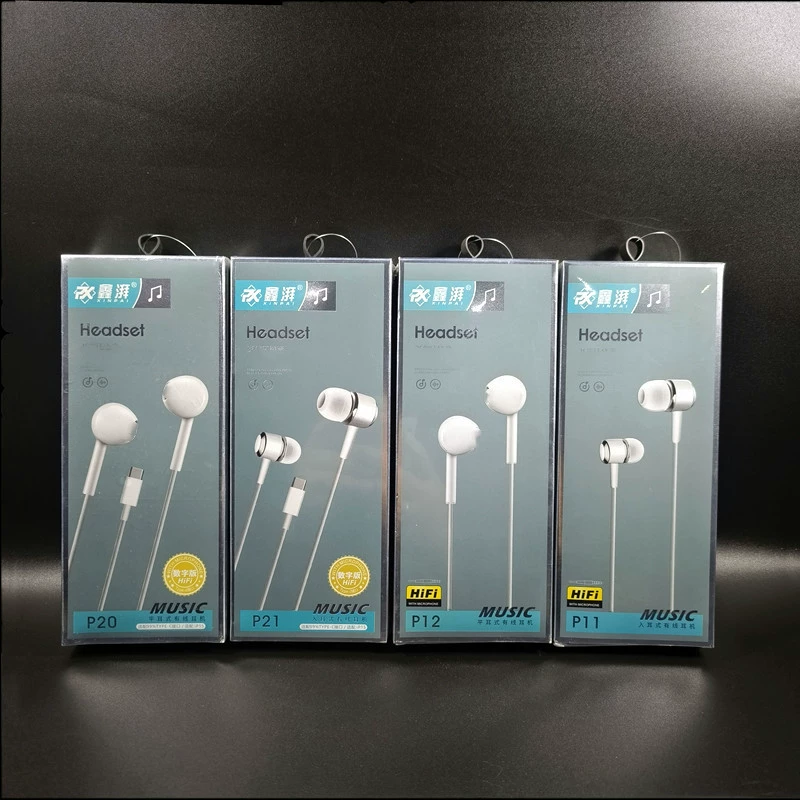 Проводные наушники с упаковочной коробкой для 3,5 круглого отверстия плоское ухо в ухо/цифровая версия type-c наушники оптом